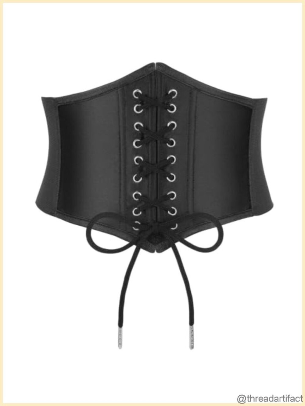 Satin Corset Belt Waist Cincher Lace-Up Elastic Wide Belt for Women